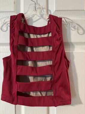 Balera Sz SA Crop Top Ladder Back Dance Performance / Practice Pink